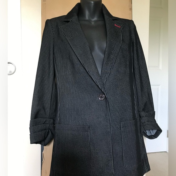 TOMMY HILFIGER Striped Notch-Lapel Blazer - Picture 5 of 7